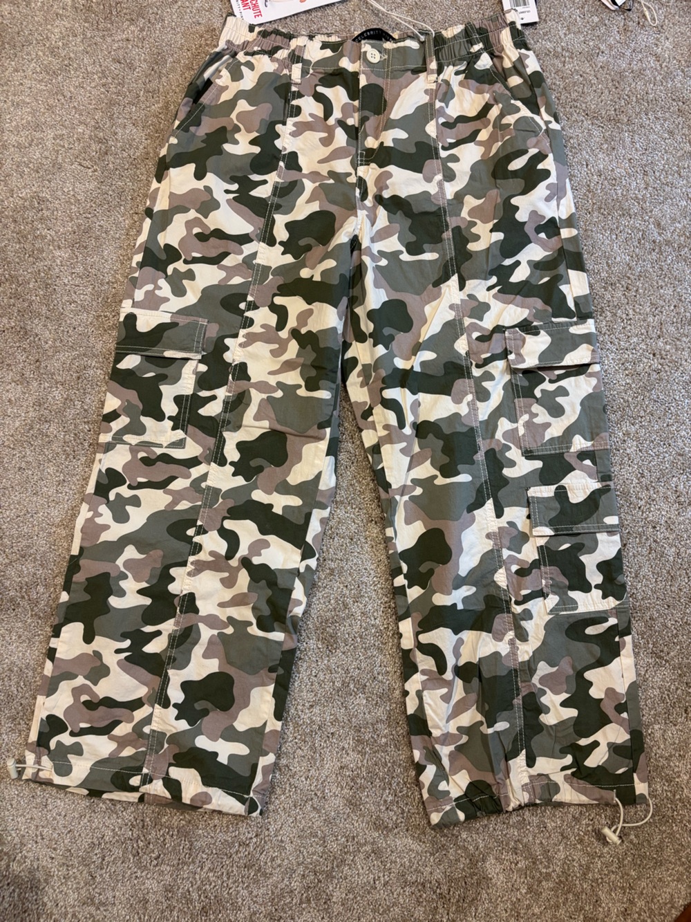 Celebrity Pink Camo Cargo Joggers - Olive Green Multicolor